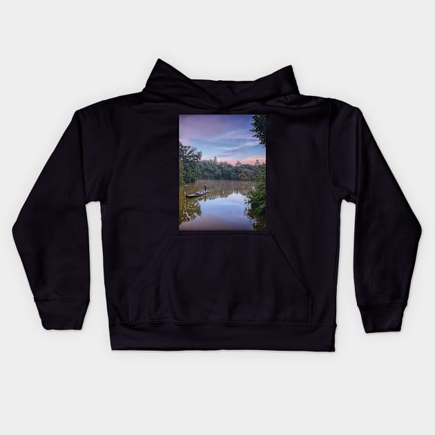 Gondola at Central Park, Manhattan, NYC Kids Hoodie by eleonoraingrid